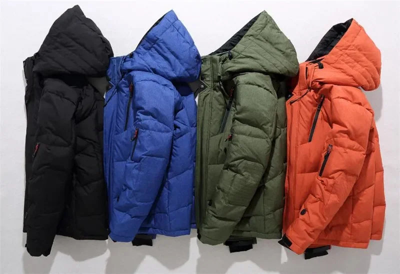 Winter Jacket Men Casual Down Warm Hooded Coats Mens Fashion Outwear Windbreaker Thicken Parkas Casaco Masculino Brand Clothing