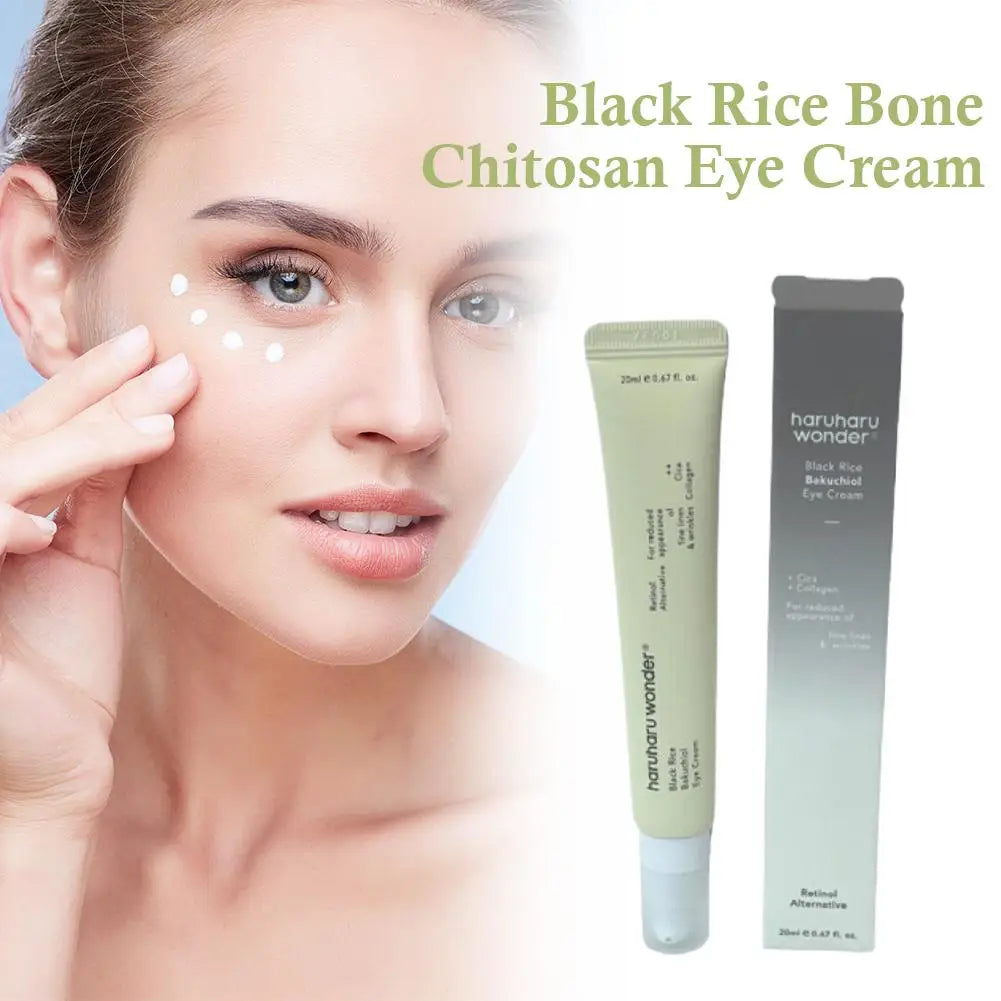 Haruharu Wonder Natural Black Rice Bakuchiol Eye Treatment Eye Cream Revitalizes & Firms Eye Area For Plump Hydrated Skin