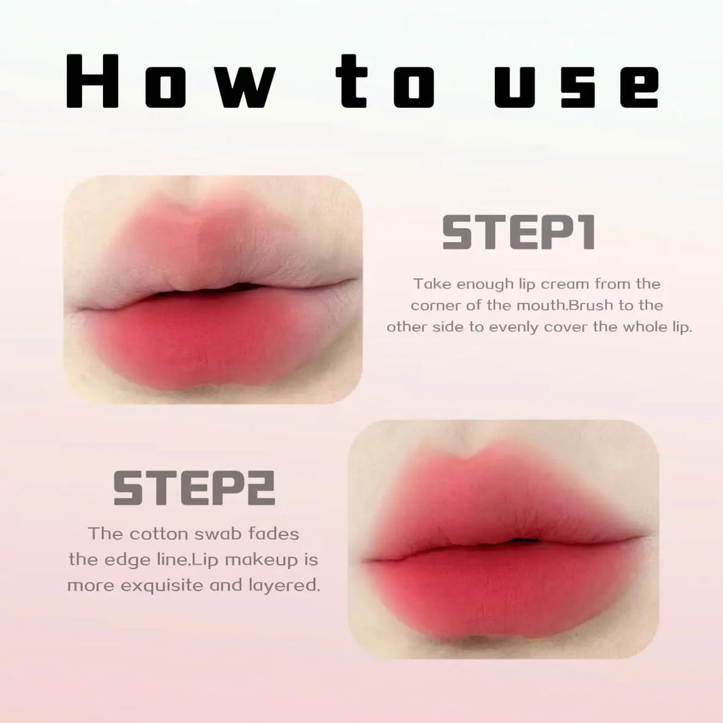 Gege Bear Velvet Matte Lip Mud, Soft, High Pigment for Long-lasting Wear, and Brightening Velvet Matte Finish Lip Color
