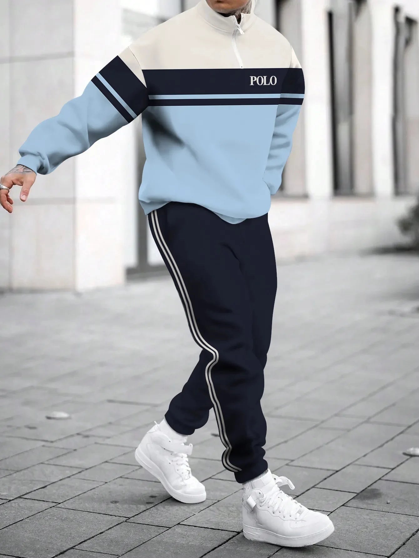 Men's Hoodie Sweatshirt 3D Print Casual Sportswear Long Sleeve Loose Fit Spring Autumn Set with Pants Polyester Fabric