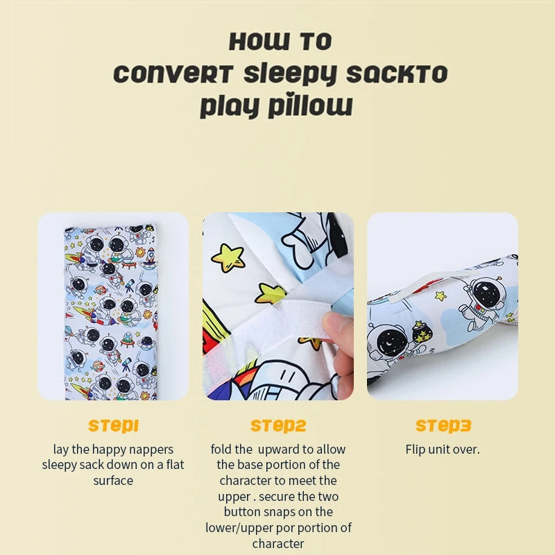 Toddler Nap Mat for Daycare Preschool: Kids Sleeping Bag with Pillow and Blanket Kindergarten Prek Naptime Slumber Bag Roll Up