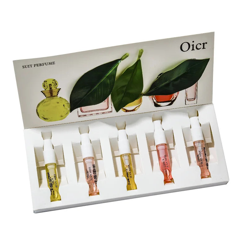5*3mlWomen's Perfume Set Original Fresh Long-Lasting Floral Fragrance Eau De Toilette Gift Box Five-Piece Plant-Based Collection