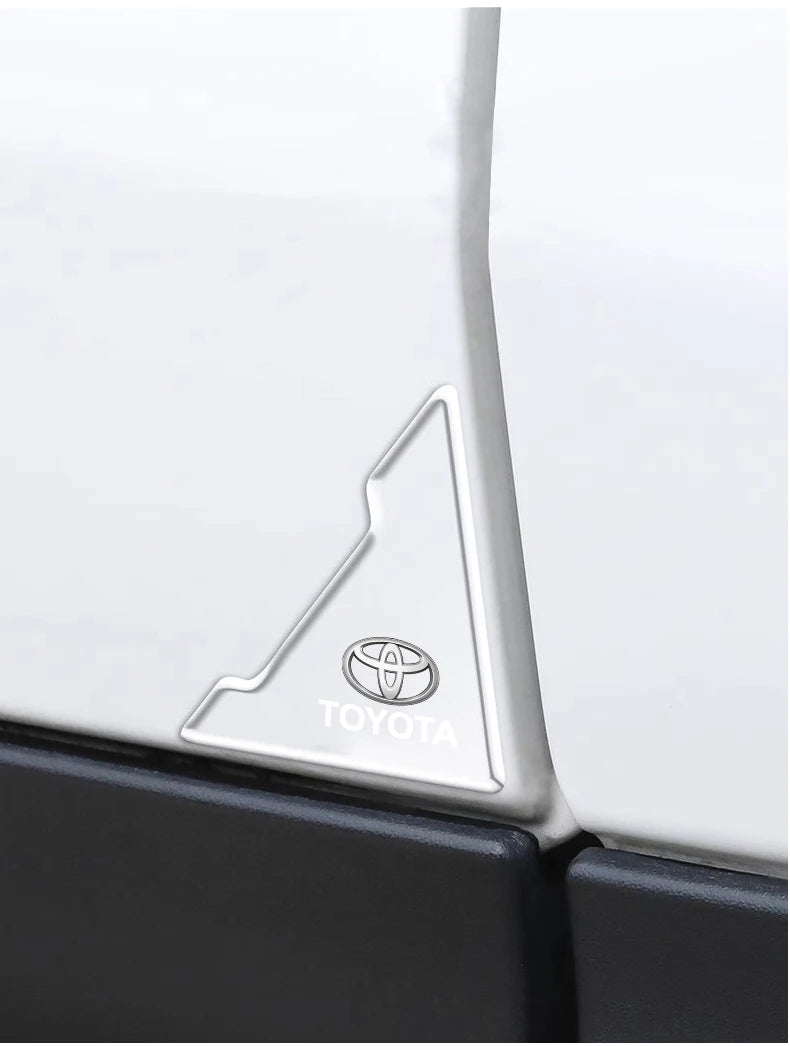2Pcs Car Door Corner Protector Stickers Decoration For Toyota Land Cruiser Sienna Rav4 Prado Tacoma Yaris Rush Fortuner CHR Voxy