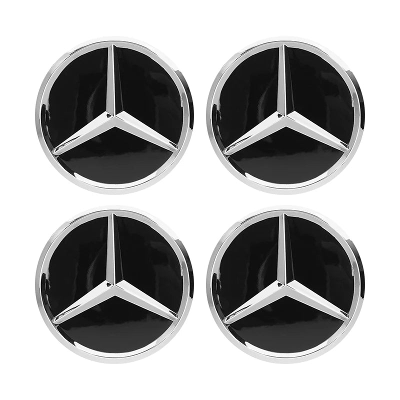 4Pcs 73mm Car Wheel Center Hub Caps Replacement Parts For Mercedes Benz AMG W203 W206 W220 W205 W211 W212 W201 W168 GLE GLS CLS