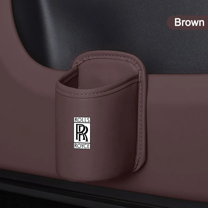 Universal Leather Car Seat  Drink Rack ater Cup Box for Rolls-Royce Cullinan Phantom Ghost Wraith Dawn Auto Interior Accessories