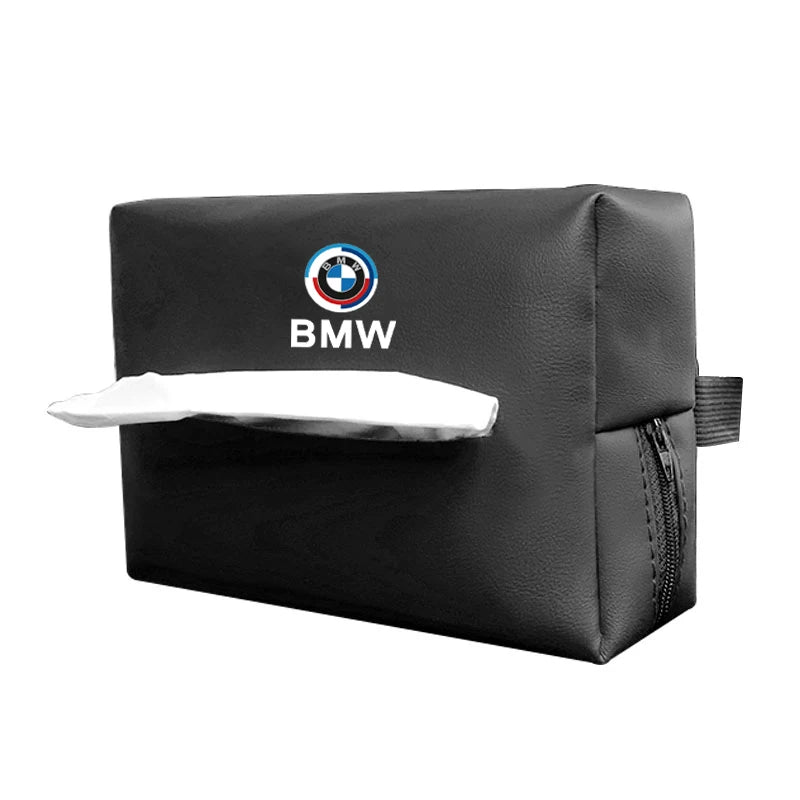 BMW Car Tissue Storage Bag Paper Towel Organizer For M3 M4 M5 G42 G30 G20 E39 E36 E87 E53 F44 F07 F34 G15 G16 G23 G22 X7 X5 F10