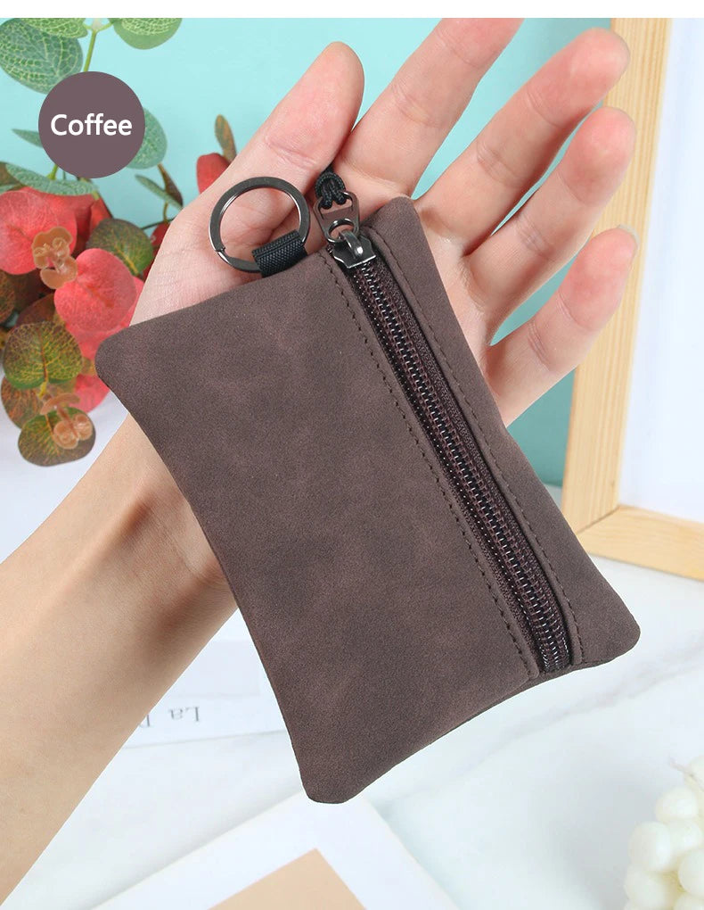 Portable Suede Car Key Bag Zipper Wallets Card Coins Pouchs For Bentley Flying Spur Continental GT Bentayga Mulsanne Accessories