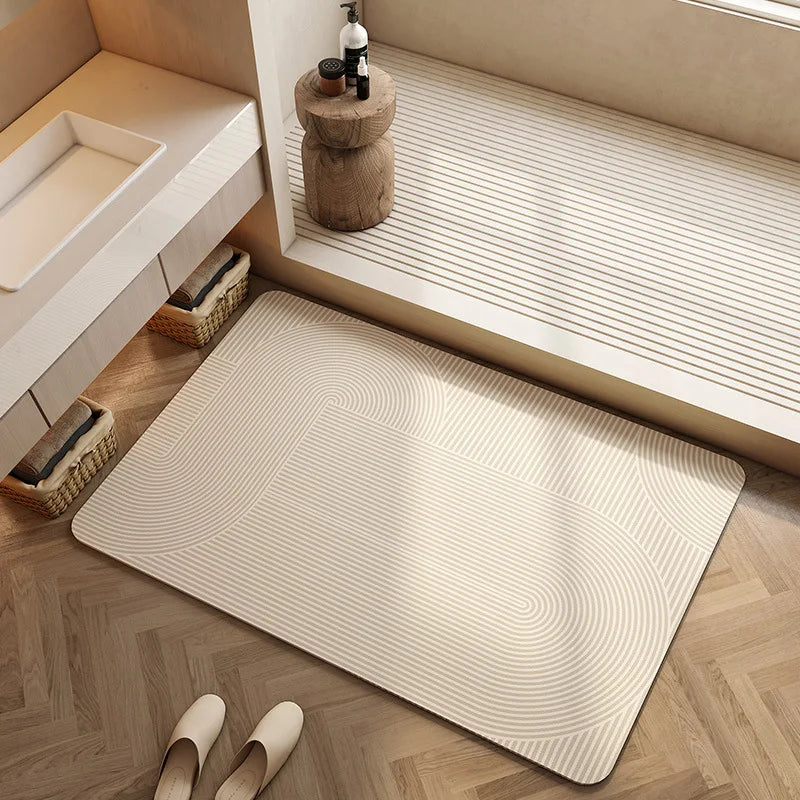 Super Absorbent Bathroom Mat Non-slip Bath Rug Quick Dry PVC Bathroom Rugs Floor Mat