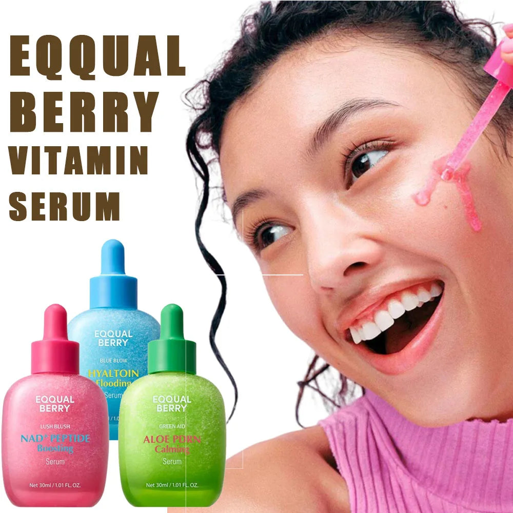 EQQUALBERRY Vitamin Illuminating Facial Serum Bakuchiol Plumping Fades Fine Lines Moisturizing Brightening Anti Aging Skin Care
