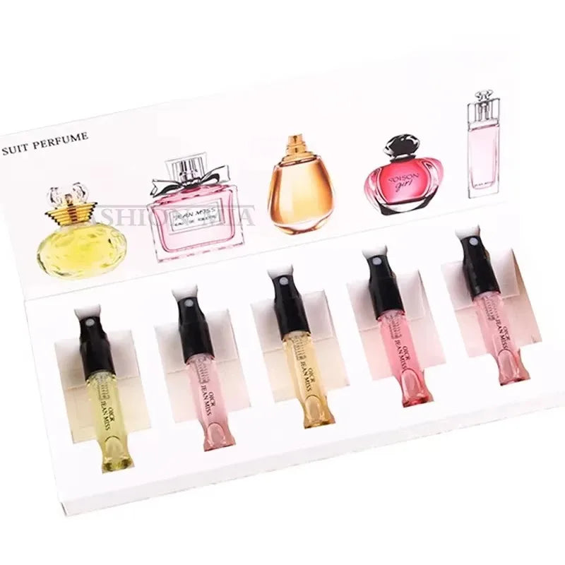 5*3mlWomen's Perfume Set Original Fresh Long-Lasting Floral Fragrance Eau De Toilette Gift Box Five-Piece Plant-Based Collection