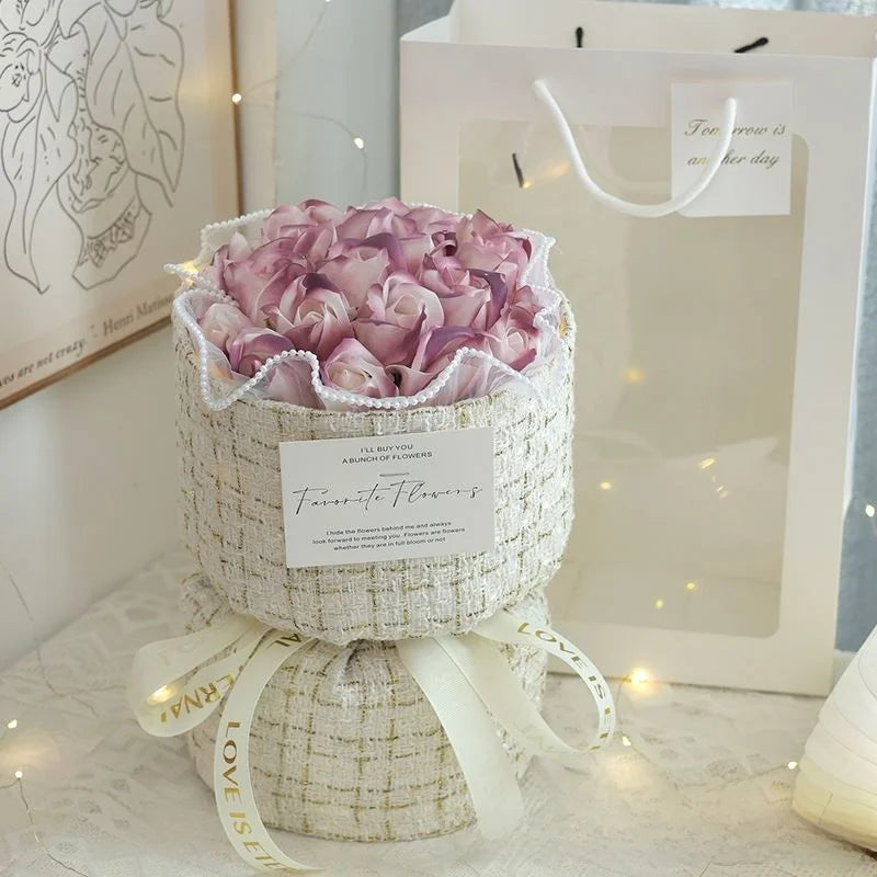 Vntine's Day Rose Bouquet Soap Gift for Girlfriend Best Friend Birthday Present Creative Festival Supplies Creative Gifts