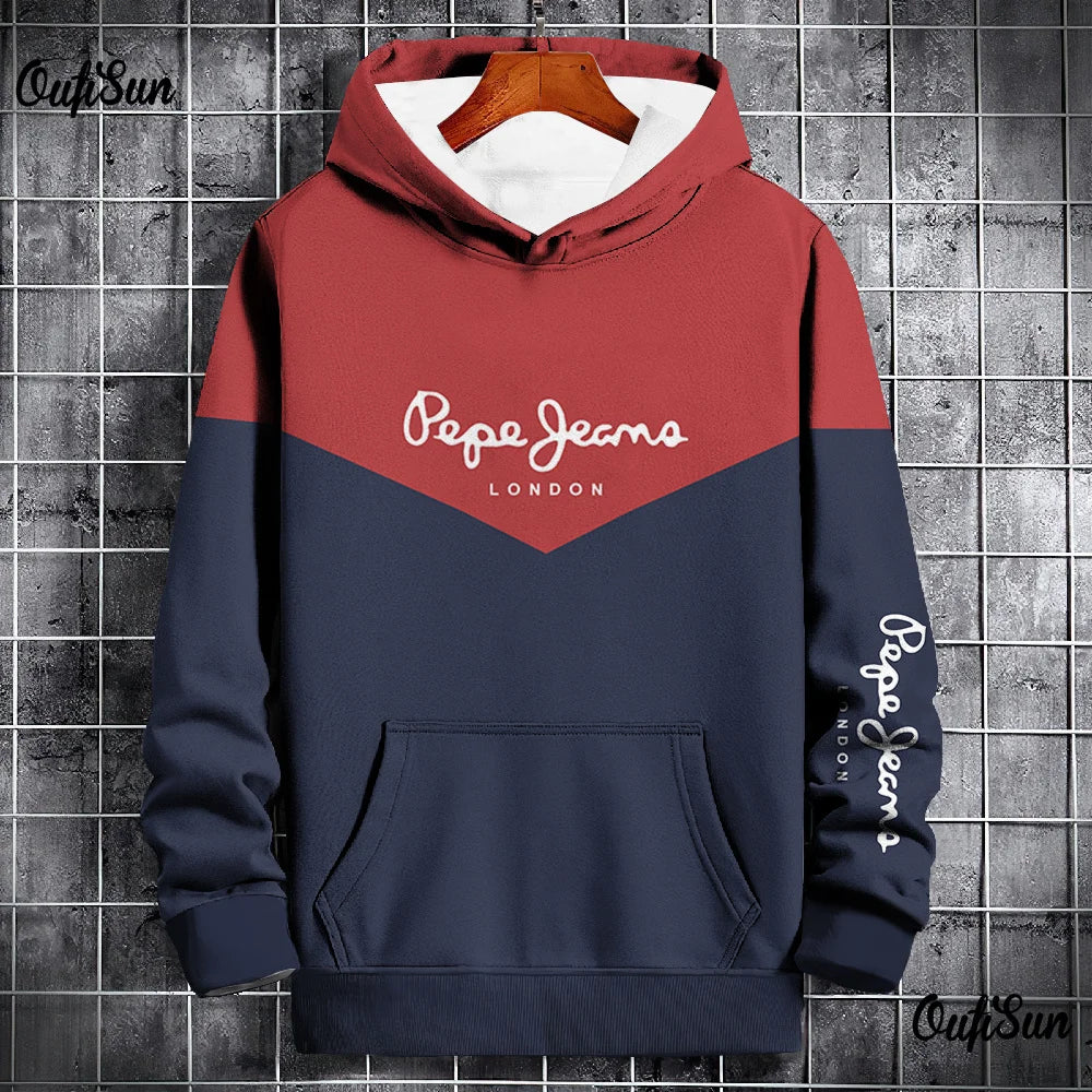 Autumn and Winter Casual Men's Hoodies Funny Splice 3D Print Sweatshirts Outdoor Sports Pullover Fashion Trend y2k Clothes Tops