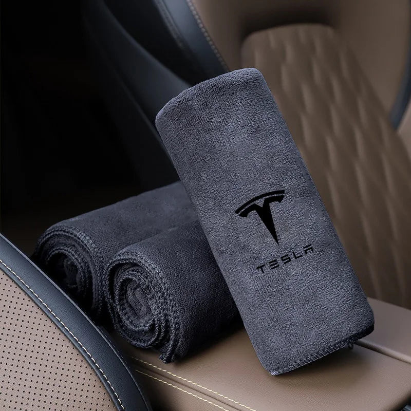 High Quality Microfiber Car Wash Towel Drying Cloth Cleaning Towel for Tesla Model 3 Model Y Model S X SpaceX Cybertruck Juguete