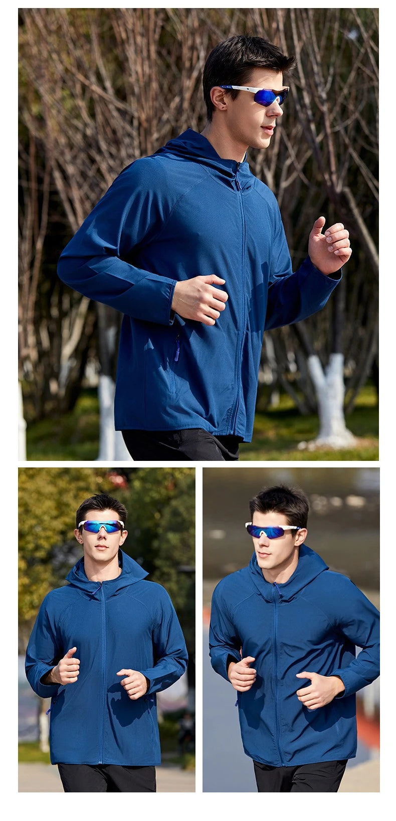 2026 Autumn Long-Sleeve Hoodie Quick-Dry Outdoor Windproof Jacket Four-Way Stretch Running Coat