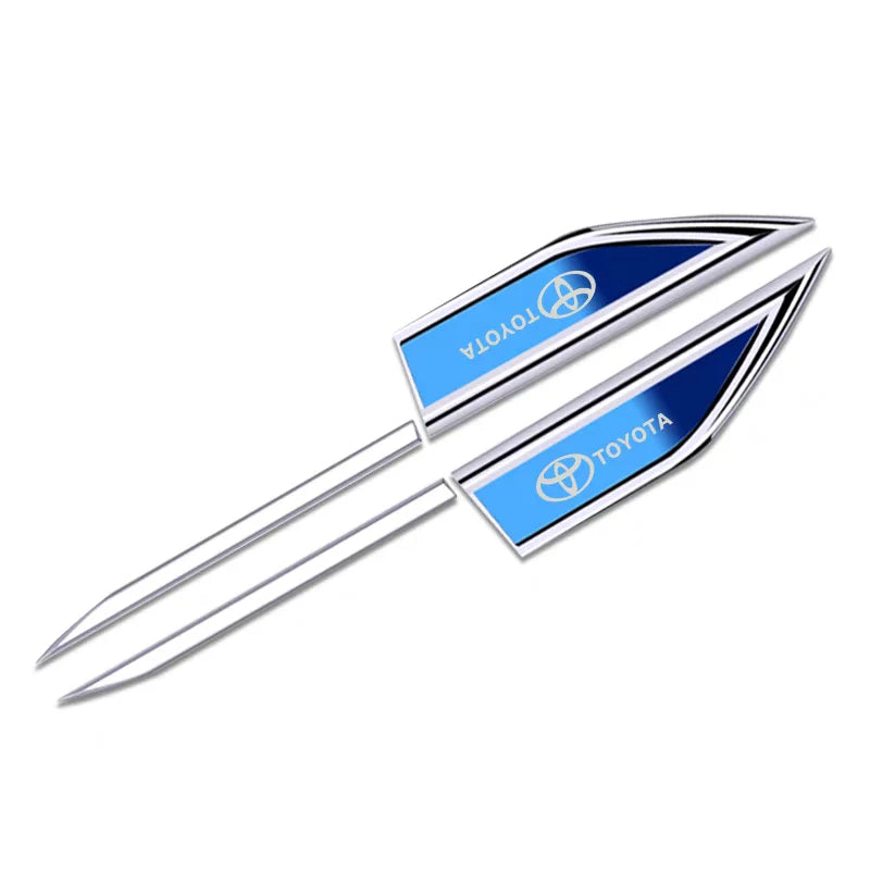 2Pcs Metal Car Stickers Badge For Toyota camry Yaris corolla RAV4 CHR prado hulix verso  Auto Fender Side Decals