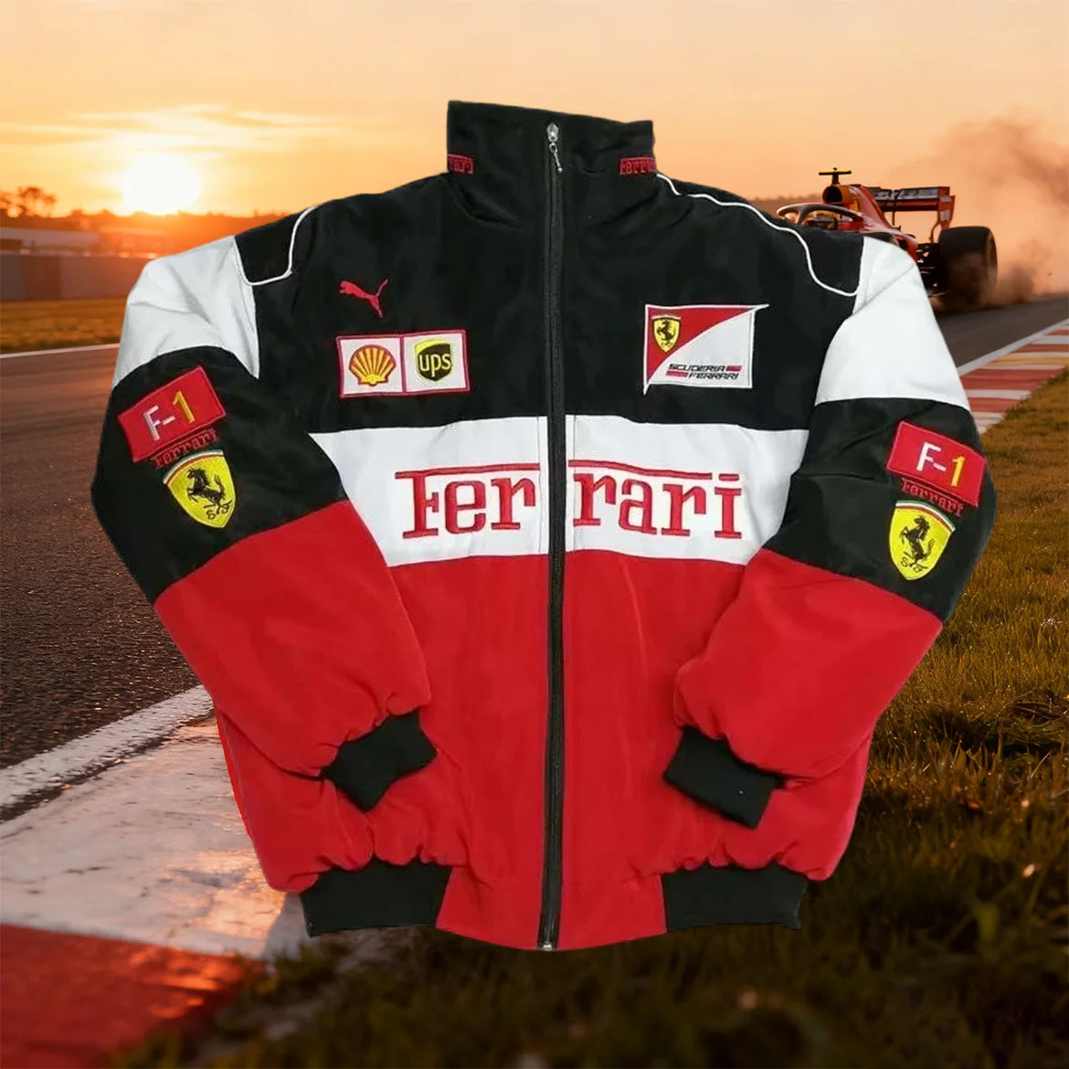 High-Quality F1 Racing Embroidered Jacket Locomotive Riding Jacket Couple Coat For Ferrari F430 488 Stradale Roma F8 Spider SF90