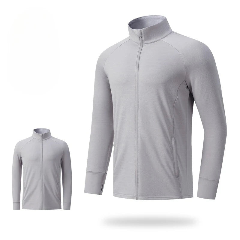 2025 Unisex Sports Jacket, Zip-Up Hooded Sweatshirt with Long Sleeves for Outdoor Training, Running and Casual Wear