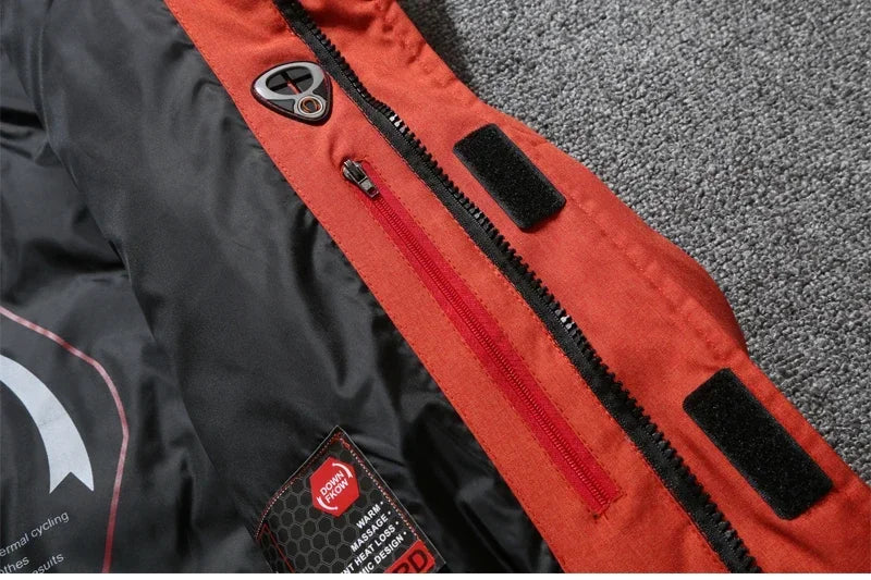 Men's Outdoor Mountain Ski Jacket Windproof Snow Costume Sports Snowboard Clothing Winter Warm Down Ski Suit Men