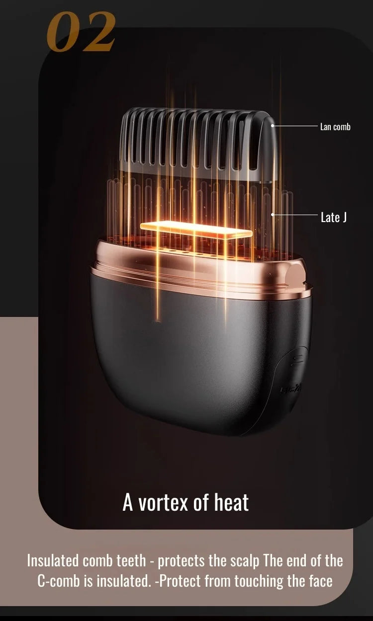 Mini hair straightener wireless USB charging portable multi-functional hair care hair styling comb straightener smooth hair