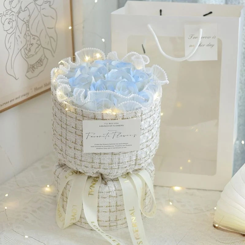 Vntine's Day Rose Bouquet Soap Gift for Girlfriend Best Friend Birthday Present Creative Festival Supplies Creative Gifts