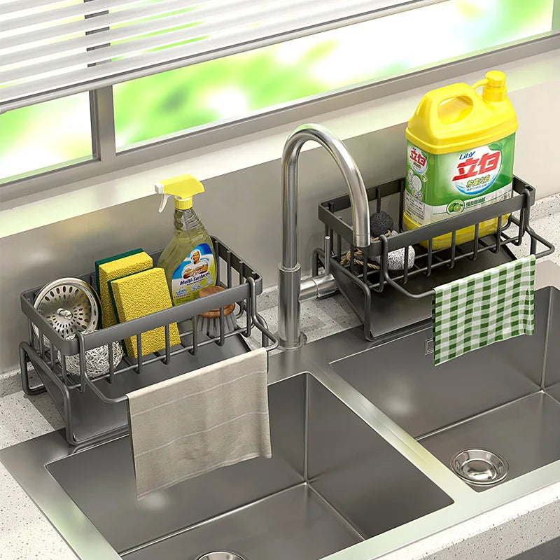 Modern Kitchen utensils drain basket household multi-function drain rack multi-layer rag rack cross-border water filter basket
