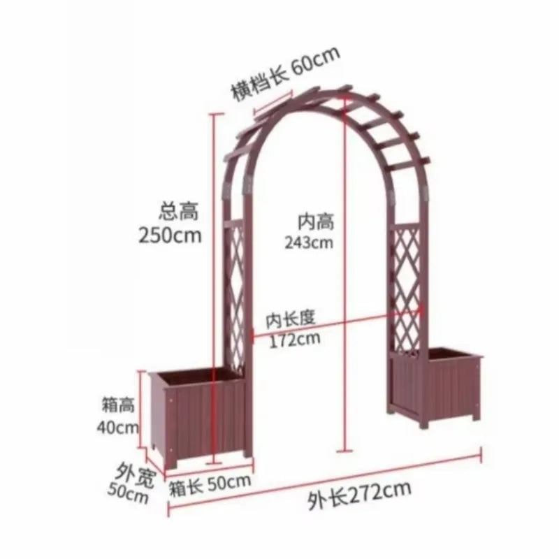 Modern Design Wooden Arch for Outdoor Garden Ornament Wedding or Party Decoration for Climbing Planting