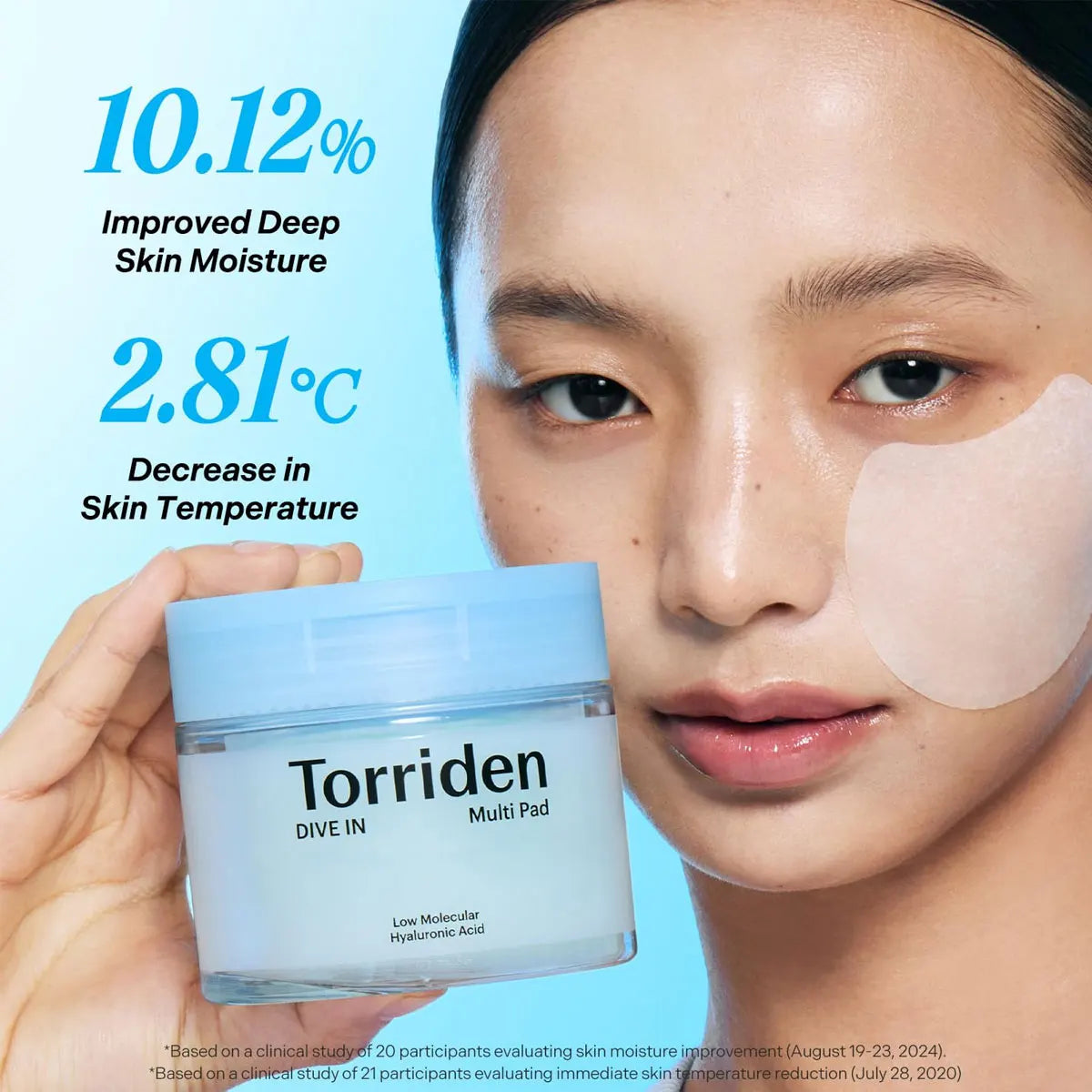 Torriden Dive-in Vegan Hyaluronic Acid Toner Pads(80 Pads),Hydrating&Lightweight Texture,Gentle Cleansing,K-Beauty,Korean Makeup