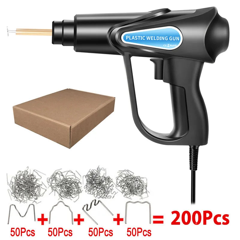 70W Plastic Welding Machine Plastic Welder Gun Car Bumper Repair Kit with 200/600/1000 Pcs Hot Staples Car Tools Kit