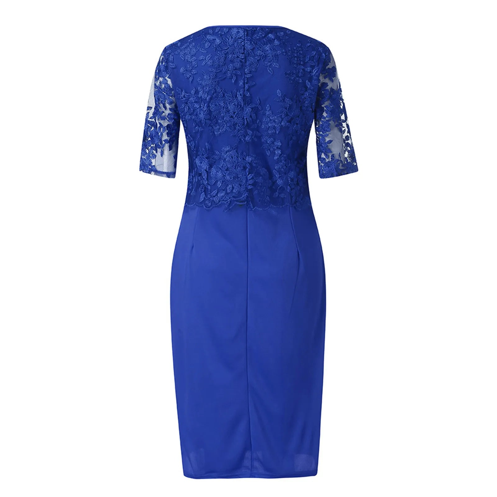 Vintage Plus Size Prom Dresses Women's Elegant Sheer Embroidery Formal Party Gowns Slim Pencil Dress Bridesmaid Evening Dress