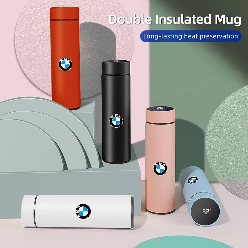 Office Home Mug Thermal Tumbler Outdoor Insulated Cup Water Bottle For BMW 1 3 5 Series X1 X4 X5 X7 G20 G38 F20 F39 F48 E46 E60