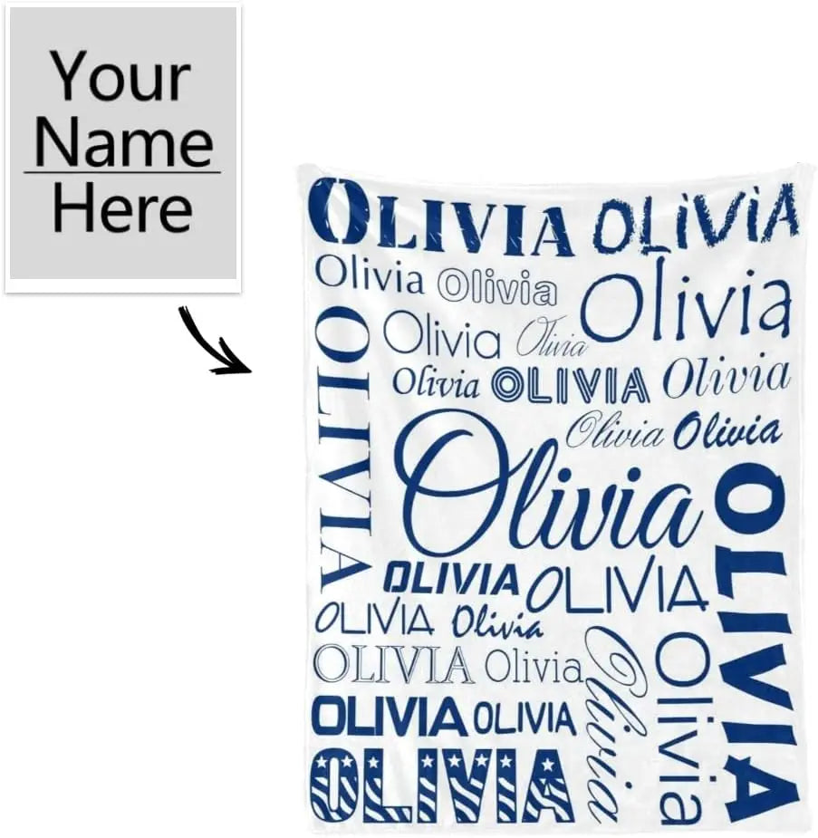 Personalized Baby Blankets with Name - Baby Blankets for Boys - Custom Baby Swaddle Blanket