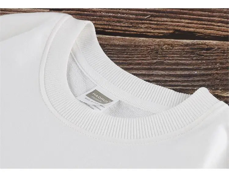RL embroidered sportswear cotton men's spring and autumn thin style long sleeved men's round neck pullover top men's clothing