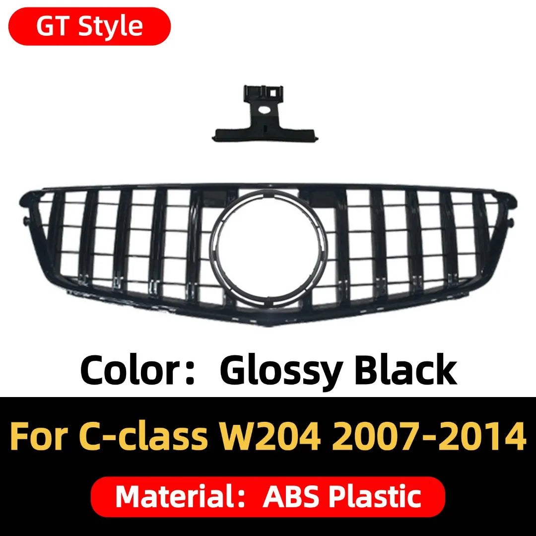 Front Bumper Grille Grill Tuning Accessories For Mercedes Benz C class W204 2007-2014 C180 C200 C250 C300 AMG GT Diamond Style