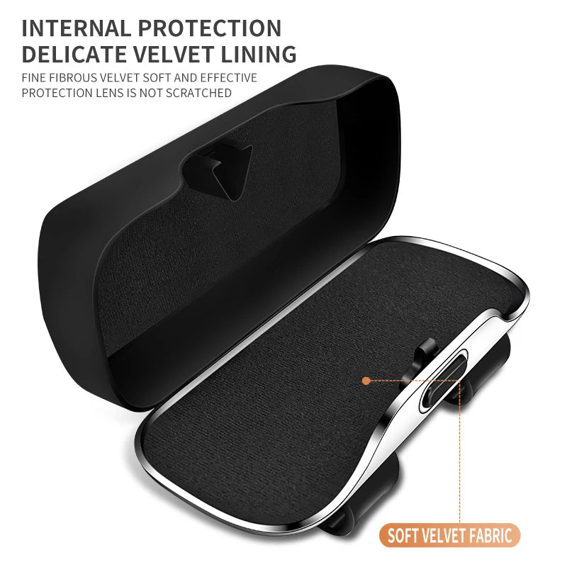 Car Eyewear Case Box Sunglasses Holder Sun Visor Storage Protective Frame Box Glasses Clip Portable For Toyota Camry