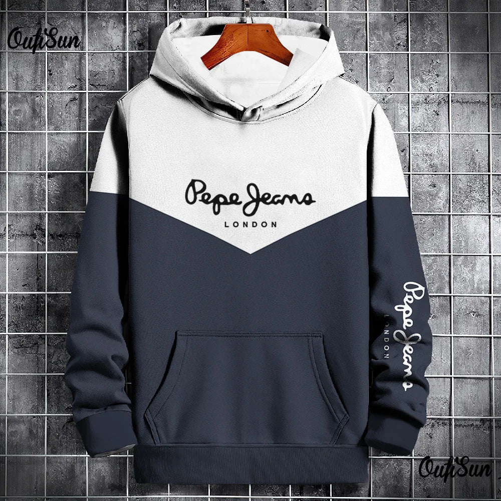 Autumn and Winter Casual Men's Hoodies Funny Splice 3D Print Sweatshirts Outdoor Sports Pullover Fashion Trend y2k Clothes Tops