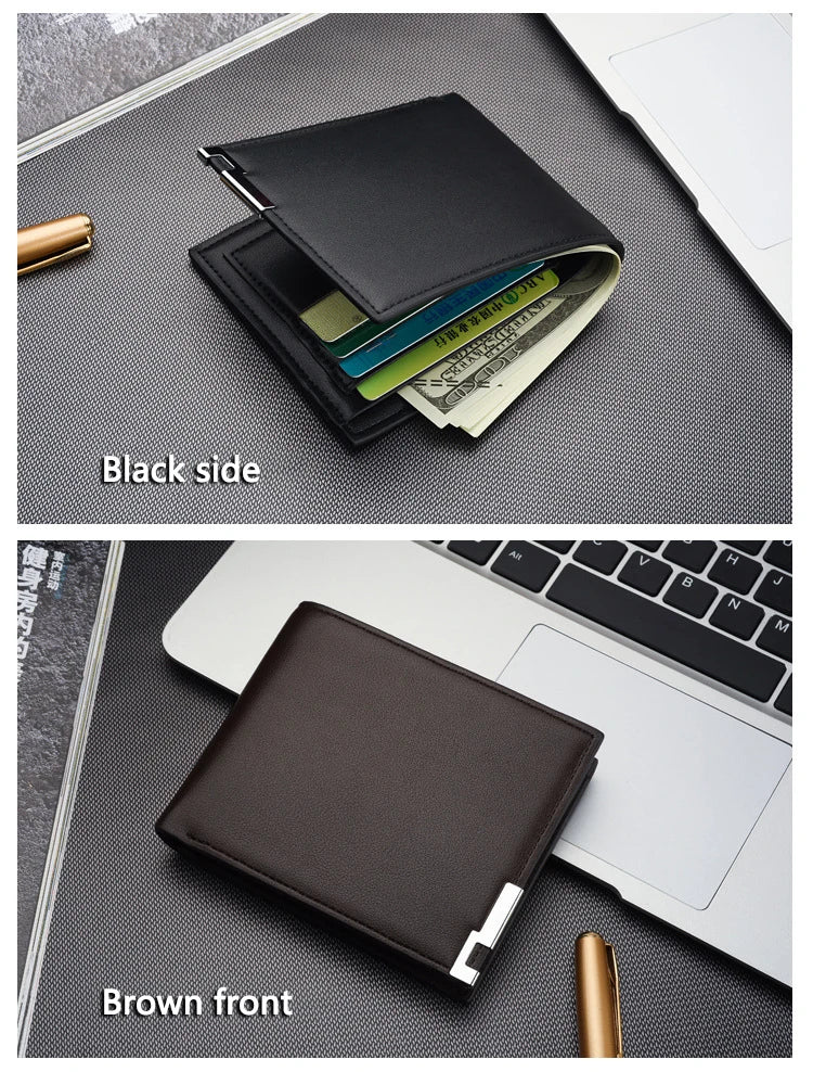 1pcs Car Logo Wallet Men Leather Driver Licence Holder Key Card Bag For Mustang Ford Fiesta Kuga Edge Mondeo ST Fusion Explorer