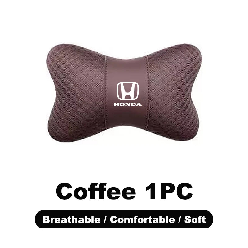 1pcs Car Headrest/Lumbar Support Neck Pillow Waist Cushion For Honda Civic Accord Vezel Fit CRV HRV Crz Hrv Polit Jazz Jade