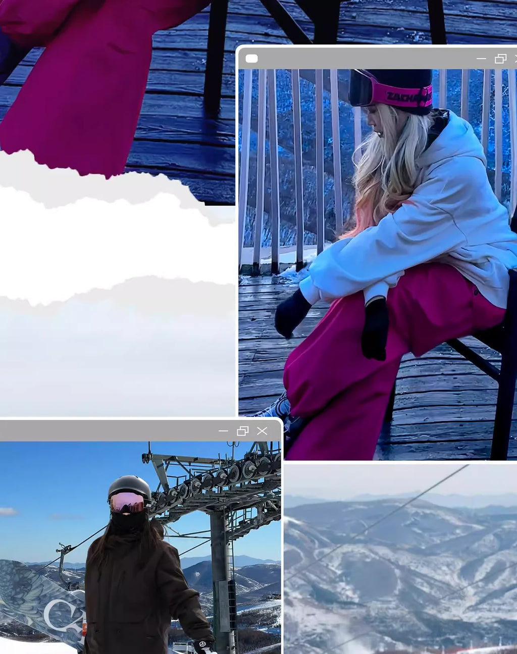 2025 GSOU SNOW New Winter Outdoor Loose Waist Ski Pants For Women  Men Waterproof And Warm  Professional Snowboard Ski Pants
