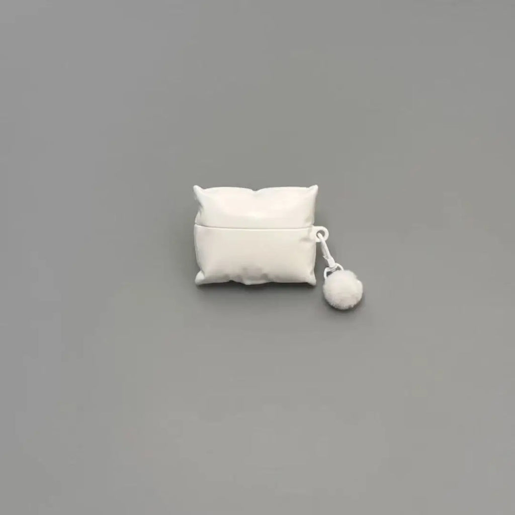 Earphone Case For Airpods Pro3 1 2 3 4 Pro 2 3 Kawaii White Pillow Cover  Soft Silicone Shockproof Headphone Case