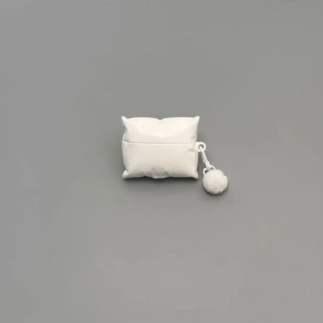 Earphone Case For Airpods Pro3 1 2 3 4 Pro 2 3 Kawaii White Pillow Cover  Soft Silicone Shockproof Headphone Case