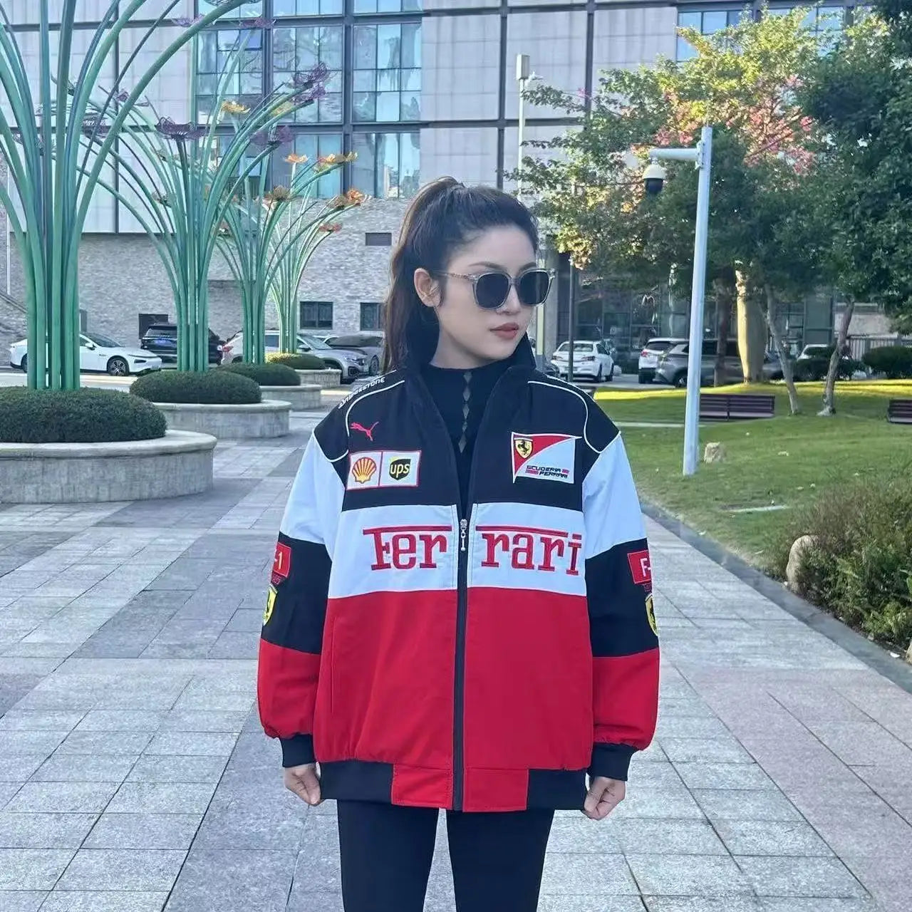 High-Quality F1 Racing Embroidered Jacket Locomotive Riding Jacket Couple Coat For Ferrari F430 488 Stradale Roma F8 Spider SF90