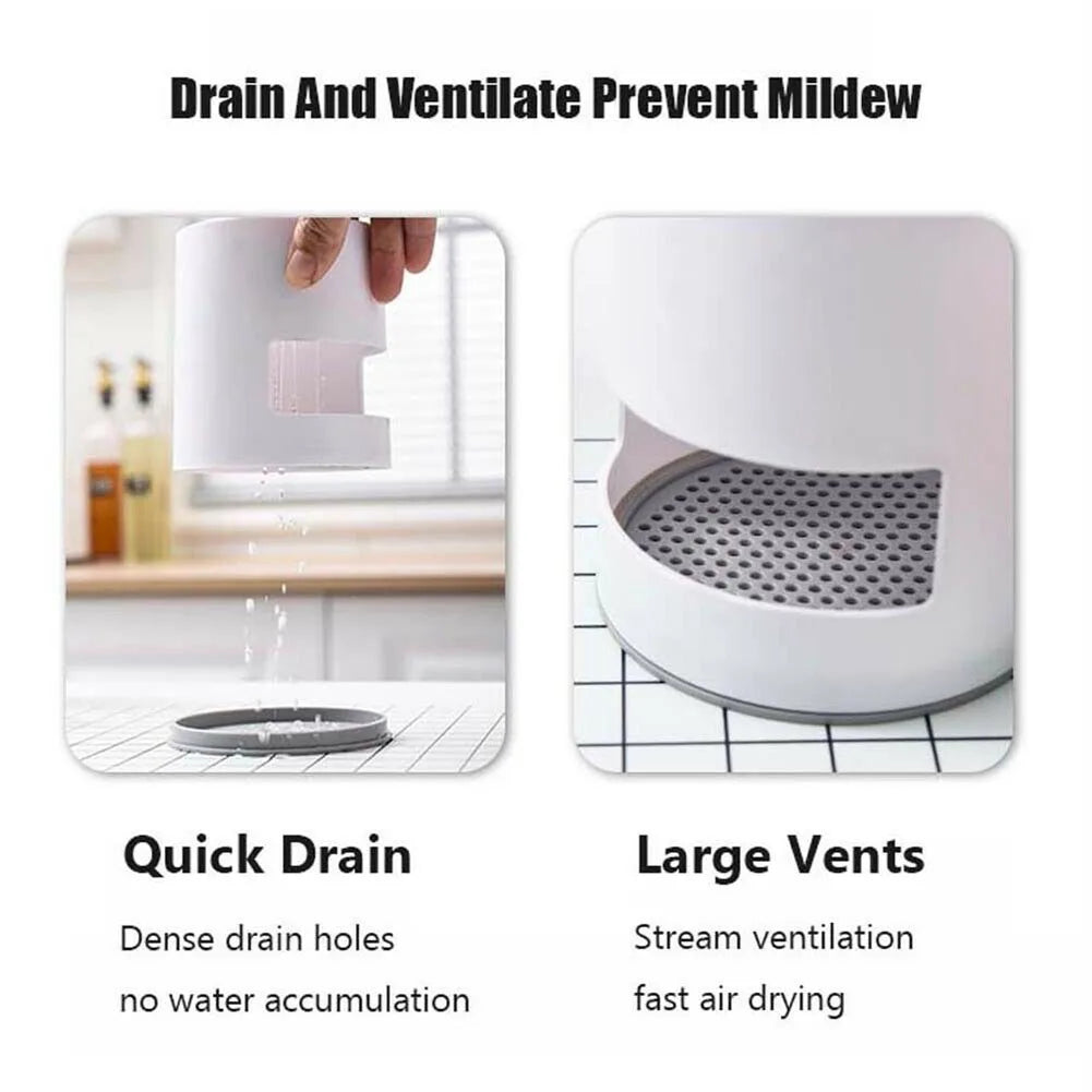 Electric Toothbrush Holder Plastic Storage Organizer Bathroom Toothpaste Holder Cup Box With Drain Holes Bathroom Accessories