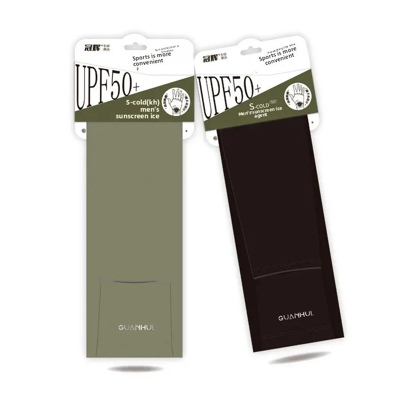 Ice Silk Sun Protection Sleeve Covers Thin UV Protection for Driving Cycling Fishing Men's New Summer Style Arm Guard