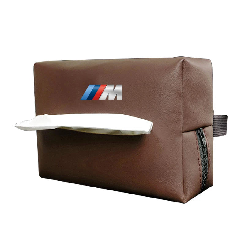 BMW Car Tissue Storage Bag Paper Towel Organizer For M3 M4 M5 G42 G30 G20 E39 E36 E87 E53 F44 F07 F34 G15 G16 G23 G22 X7 X5 F10