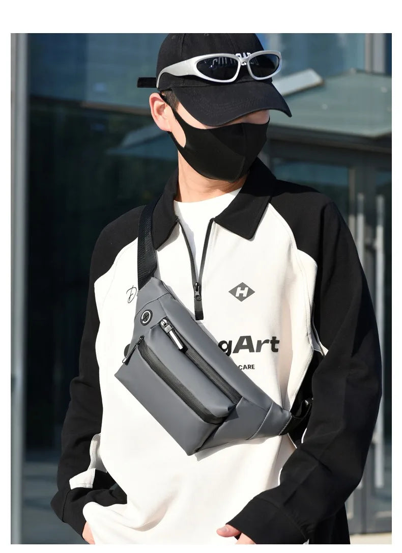 Fashion Men's Waist Bag Outdoor Sports Crossbody Bag Chest Packs For Ferrari F430 Stradale 458 488 599 612 F8 FF Charles Leclerc