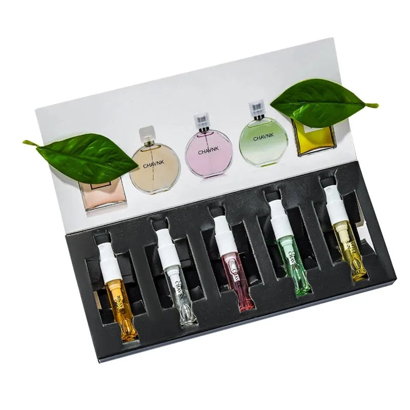 5*3mlWomen's Perfume Set Original Fresh Long-Lasting Floral Fragrance Eau De Toilette Gift Box Five-Piece Plant-Based Collection
