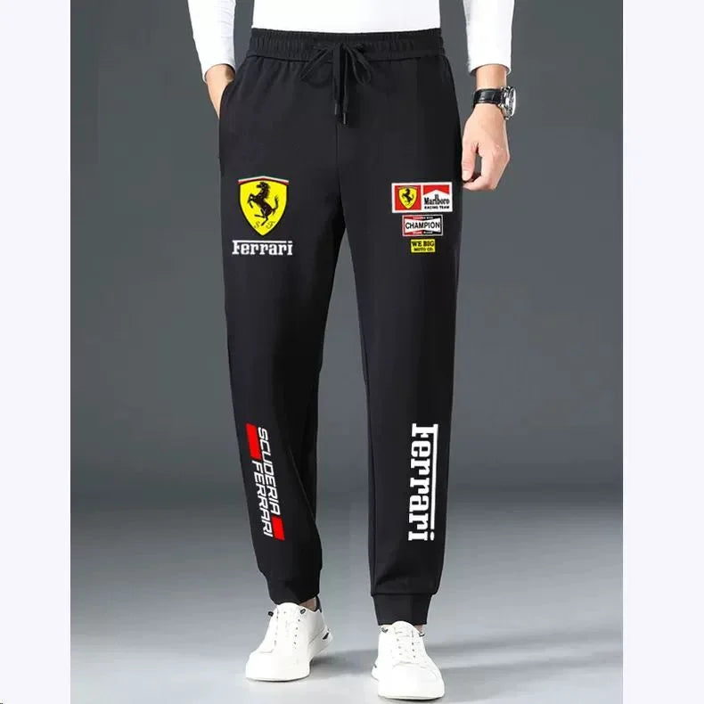 For Ferrari Horse SJ F1 Team Leg-binding Pants Sweatpants Men and Women's Casual Sports Outdoor Pants Fashionable Trendy Prints