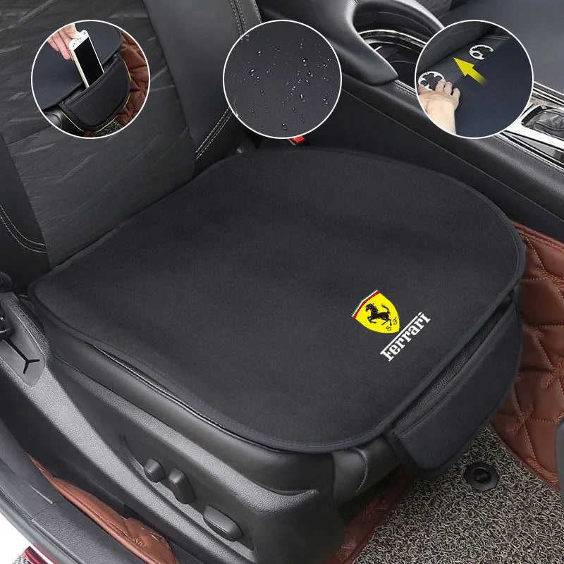 Car Front Back Seat Cushion Protect Pad Auto Non-Slip Cover For Ferrari F430 Stradale 458 488 599 612 F12 F1 Styling Accessories