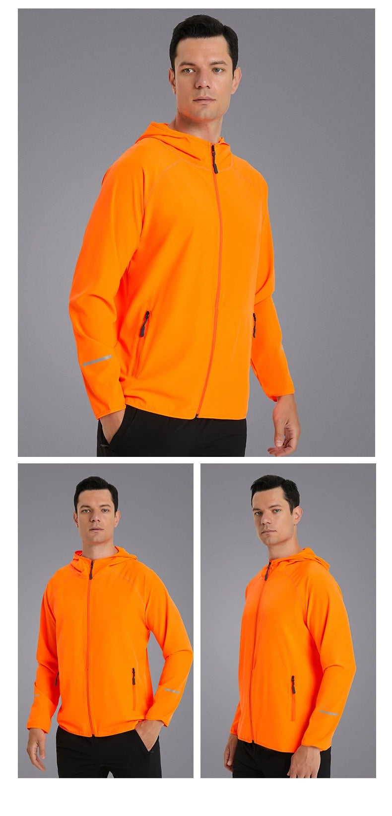 2026 Autumn Long-Sleeve Hoodie Quick-Dry Outdoor Windproof Jacket Four-Way Stretch Running Coat