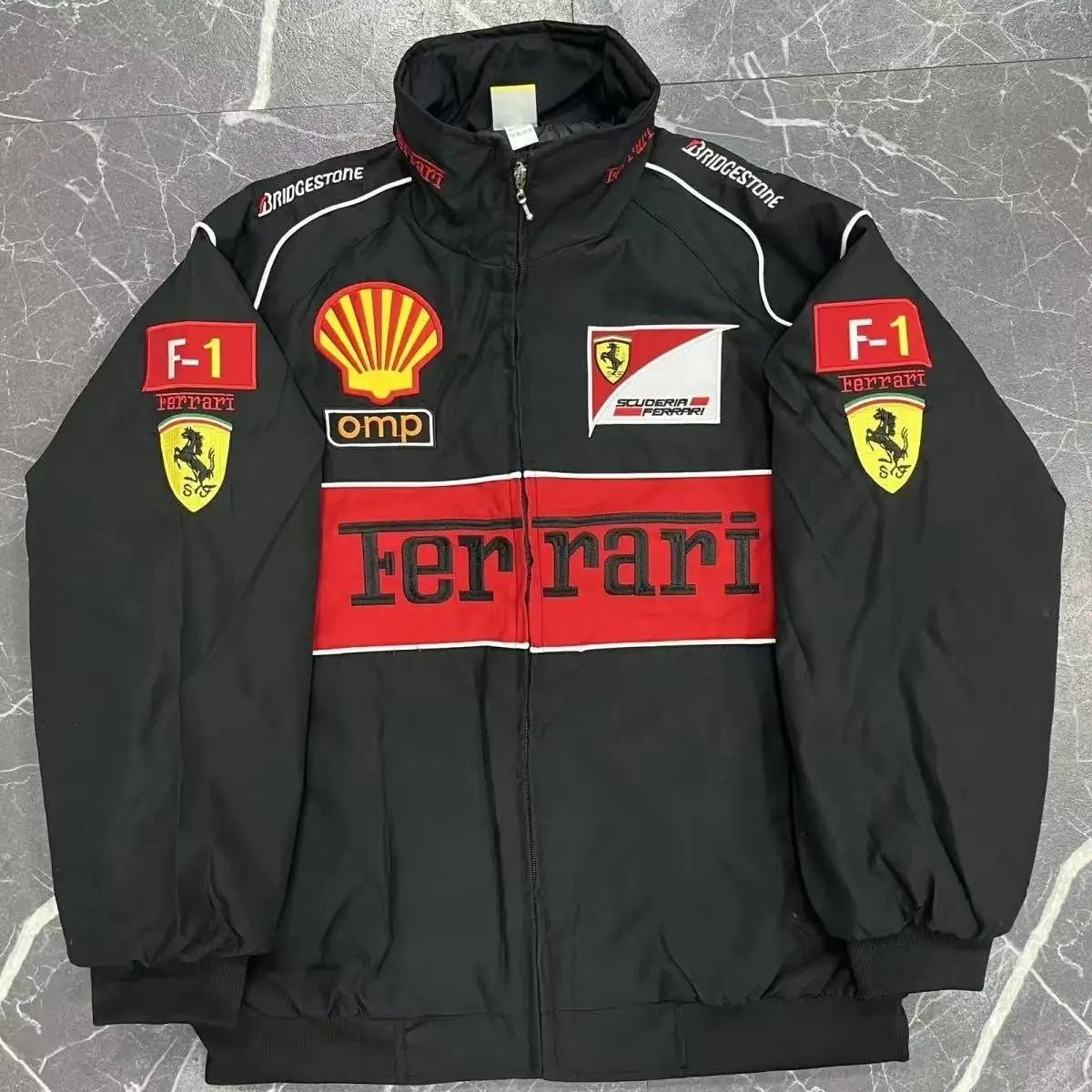 High-Quality F1 Racing Embroidered Jacket Locomotive Riding Jacket Couple Coat For Ferrari F430 488 Stradale Roma F8 Spider SF90